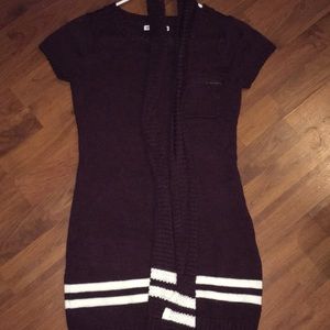 Sweater dress & scarf